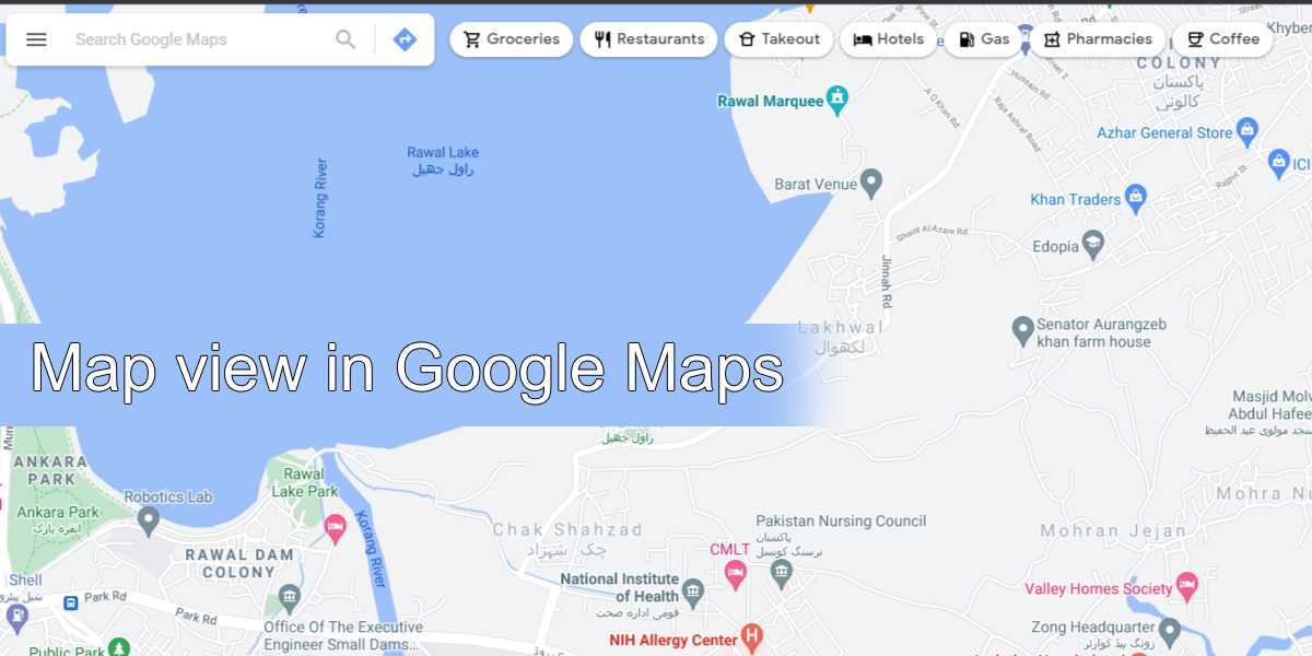vue carte dans Google Maps