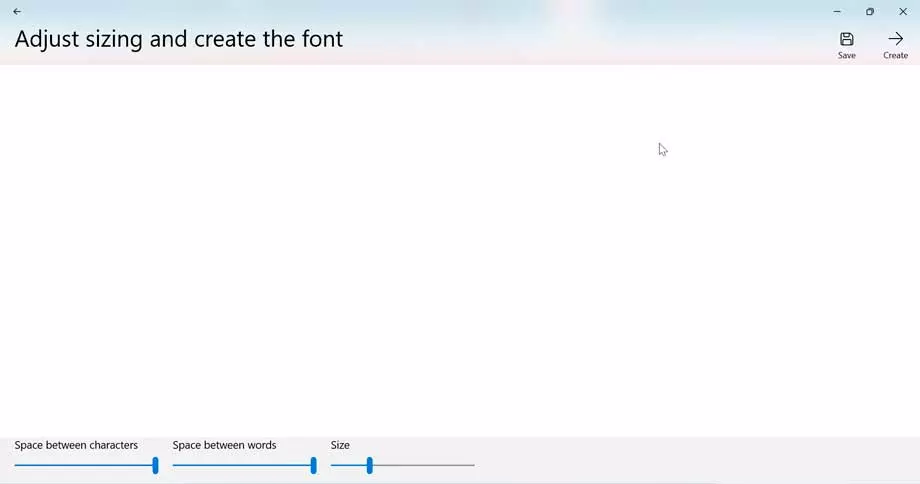 Microsoft Font Maker ajuste la taille de la police