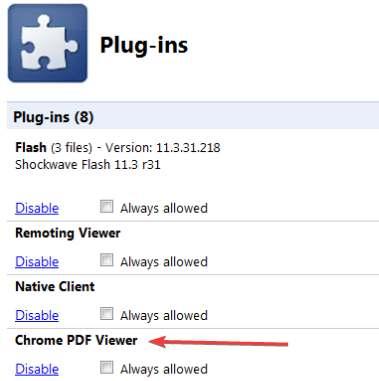 Plugins PDF Chrome