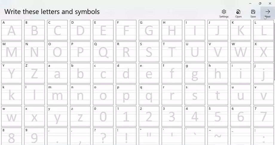 Microsoft Font Maker écrire des lettres et des symboles