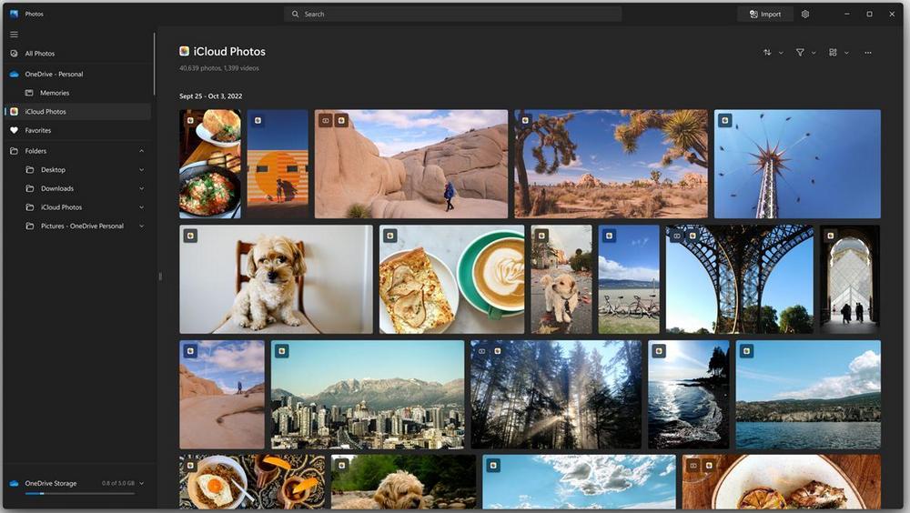 Photos iCloud dans Windows 11