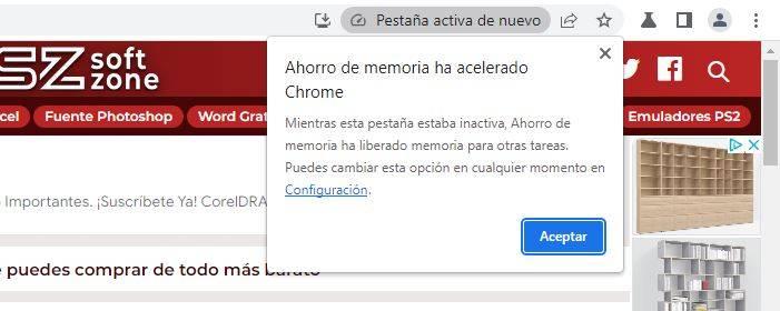 Google Chrome - Nouvelle fonction gratuite RAM 3
