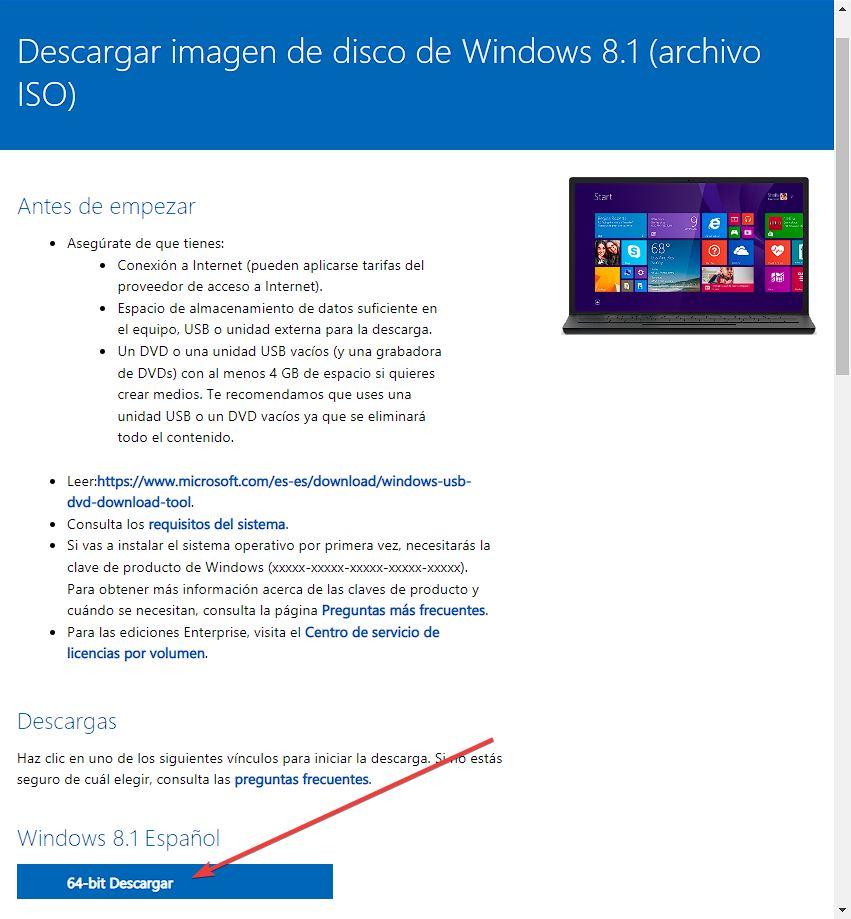 Télécharger Windows 8.1 ISO