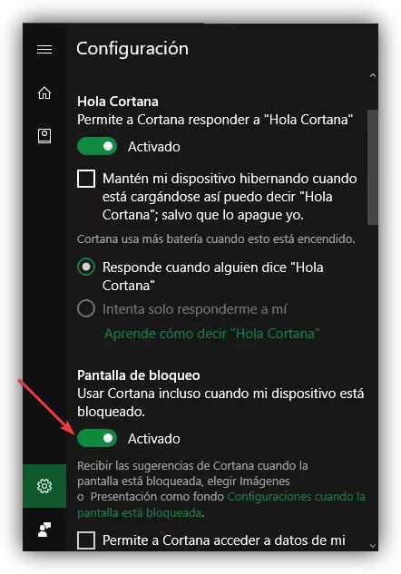 Désactiver l'écran de verrouillage Cortana Windows 10