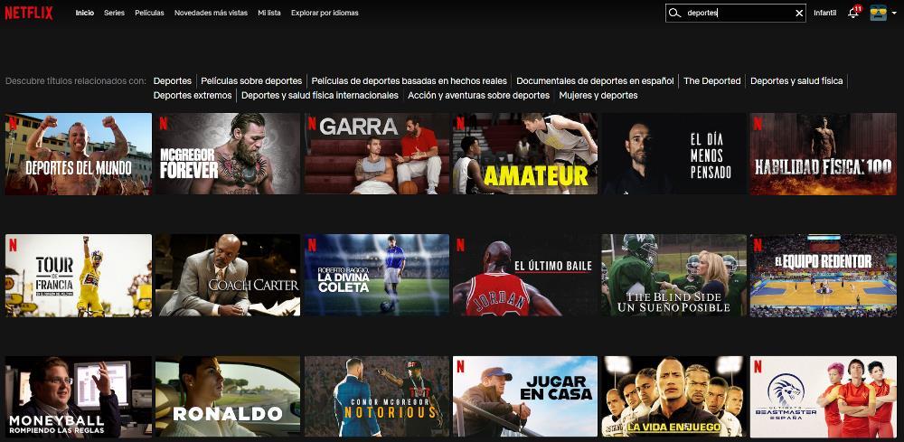 Le sport sur Netflix