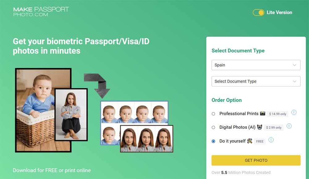 Créer une interface de photo d'identité