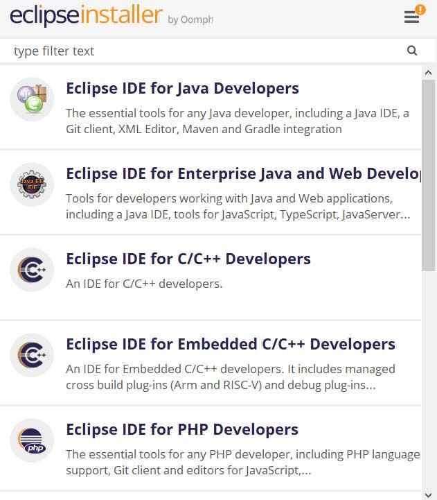 installation de l'IDE Eclipse