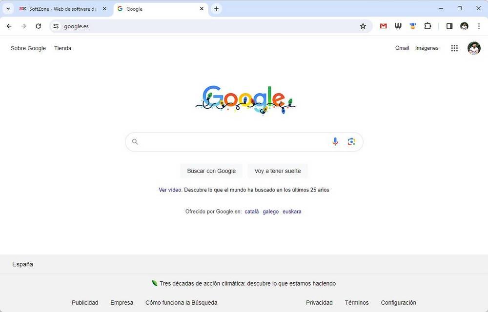 Google dans Chrome