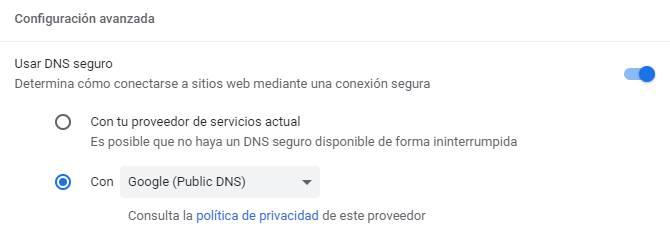 Utiliser le DNS sécurisé Chrome